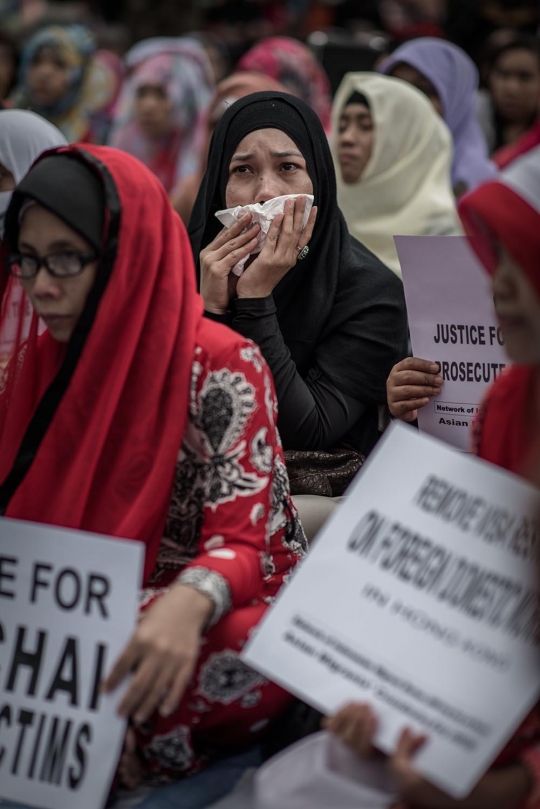 Doa bersama TKI di Hong Kong untuk dua WNI yang tewas dimutilasi