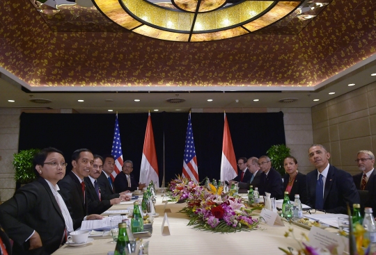Pertemuan tertutup Jokowi-Obama di sela kegiatan APEC 2014