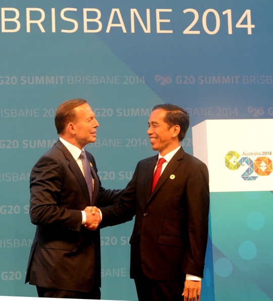 Gaya Tony Abbot jalin keakraban dengan Jokowi di KTT G20