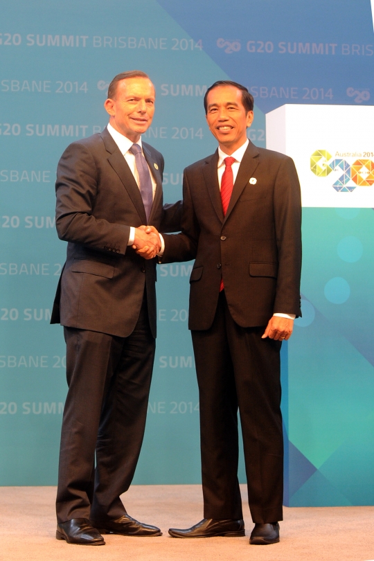 Gaya Tony Abbot jalin keakraban dengan Jokowi di KTT G20