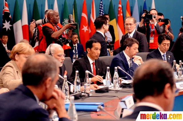 Foto : Presiden Jokowi saat hadiri sidang pleno KTT G20 di 