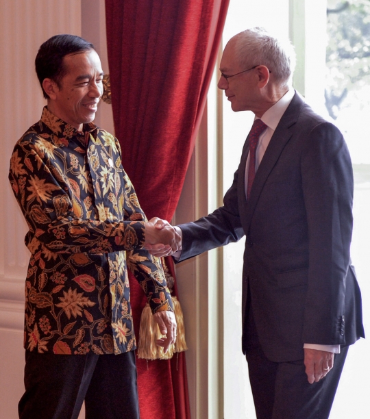 Jokowi terima kunjungan Presiden Dewan Uni Eropa di Istana