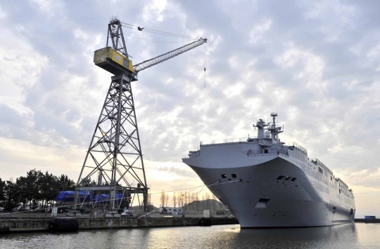 Megahnya Vladivostok, kapal perang baru Rusia buatan Prancis