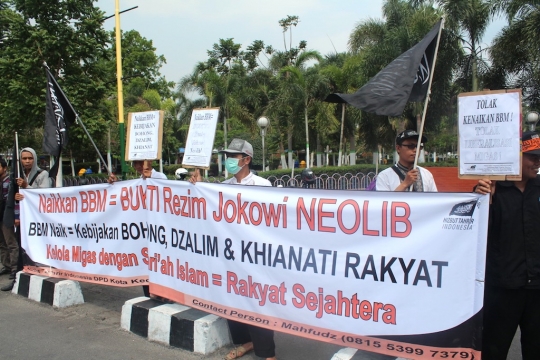 BBM naik rakyat tercekik, massa HTI Kediri demo kecam pemerintah