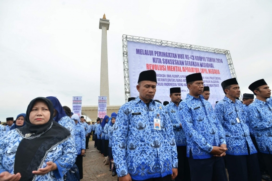 Jokowi pimpin upacara HUT Korpri ke-43 di Monas