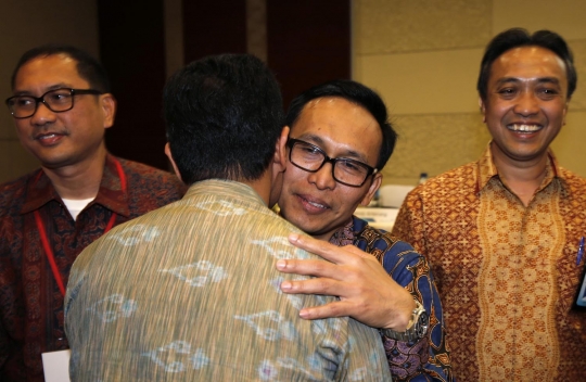 Wajah sumringah Arif Wibowo ditunjuk jadi Dirut Garuda Indonesia