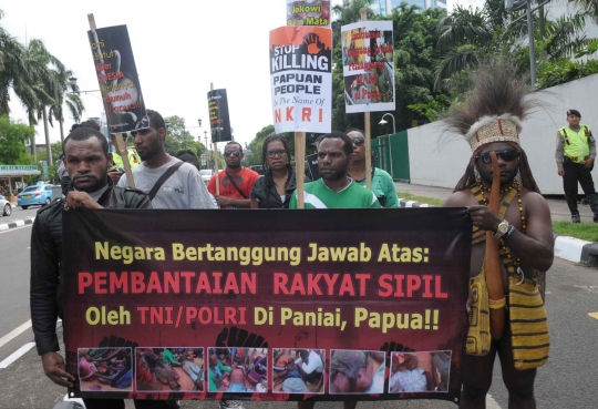 Protes penembakan, masyarakat Papua gelar demo di kawasan HI