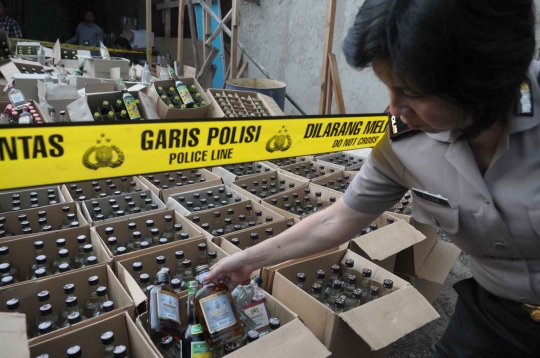 10 Ribu botol miras oplosan diamankan Polda Metro Jaya