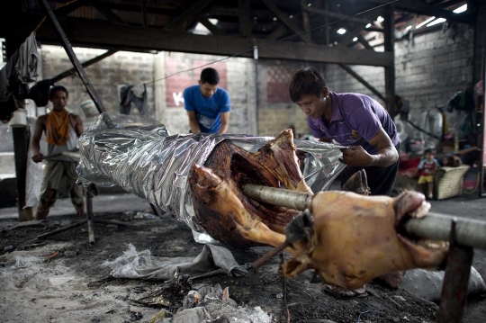 Lechon, makanan favorit warga Filipina di Hari Natal