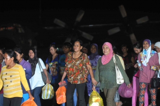 Ribuan TKI ilegal tiba di Halim