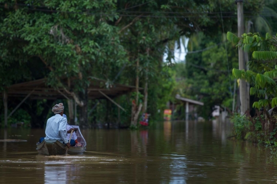 Pandangan udara banjir Malaysia, Kota Bharu jadi lautan