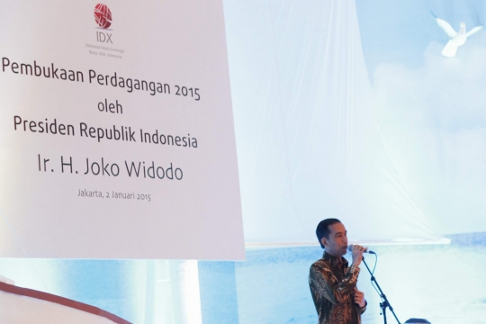 Jokowi buka perdagangan pasar modal perdana 2015 di BEJ