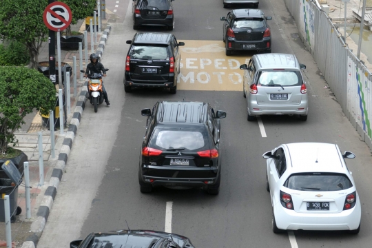 Sepeda motor masih nekat terobos Jalan Thamrin