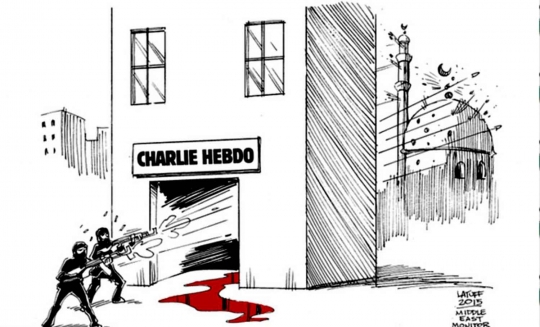 Karikatur-karikatur nyelekit sindir penyerangan Charlie Hebdo