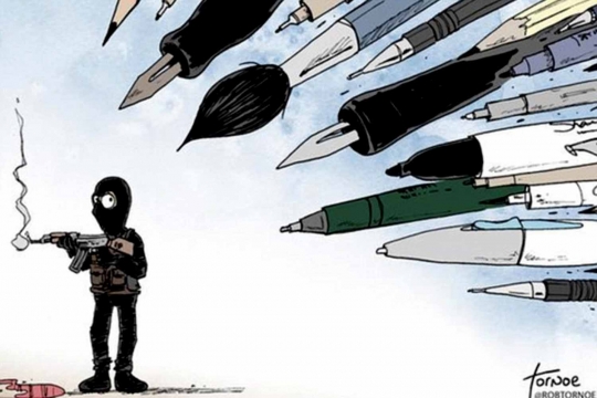 Karikatur-karikatur nyelekit sindir penyerangan Charlie Hebdo