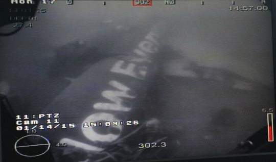 Ini badan AirAsia QZ8501 yang ditemukan di dasar Laut Jawa