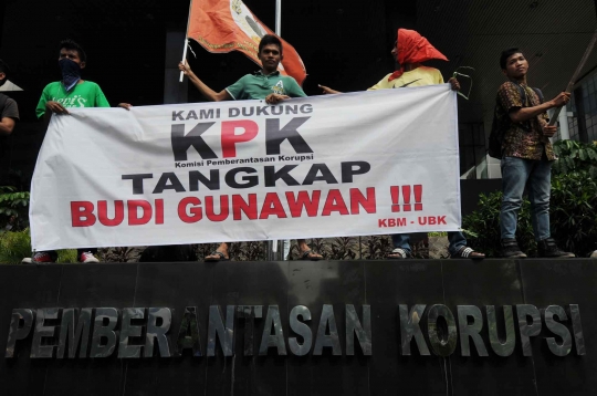 Aksi mahasiswa desak KPK tangkap Komjen Budi Gunawan