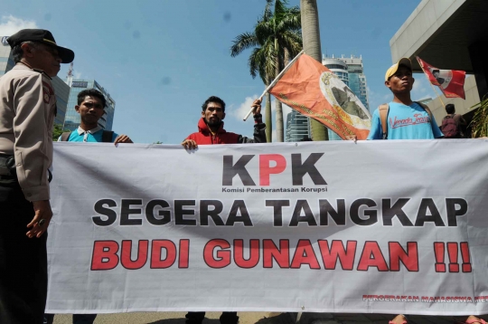 Aksi mahasiswa desak KPK tangkap Komjen Budi Gunawan