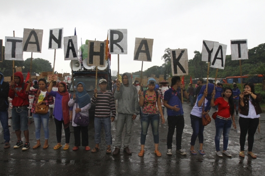 Tuntut penyelesaian sengketa tanah, warga Bogor geruduk Istana