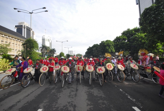 Hari Gizi Nasional, 'buah dan sayur' pawai di Bundaran HI