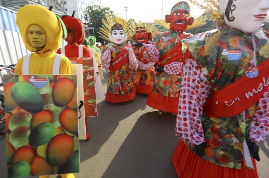 Hari Gizi Nasional, 'buah dan sayur' pawai di Bundaran HI