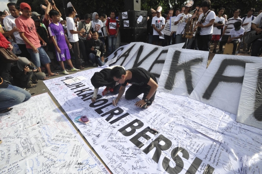 Aksi masyarakat cinta KPK tuntut SP3 untuk Bambang Widjojanto