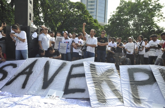 Aksi masyarakat cinta KPK tuntut SP3 untuk Bambang Widjojanto
