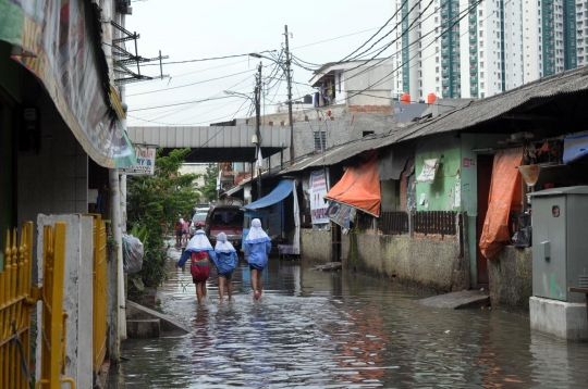 Drainase buruk, kawasan Pramuka sering dilanda banjir