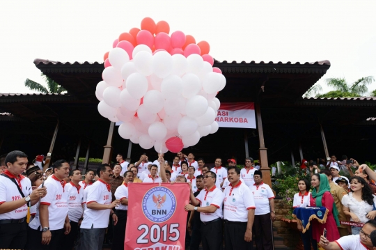 Para menteri lepas balon Gerakan Rehabilitasi Penyalah Guna Narkoba