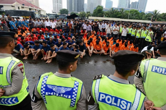 Ahok hadiri gelar barang bukti dan pelaku kejahatan Ibu Kota