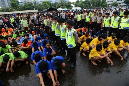 Ahok hadiri gelar barang bukti dan pelaku kejahatan Ibu Kota