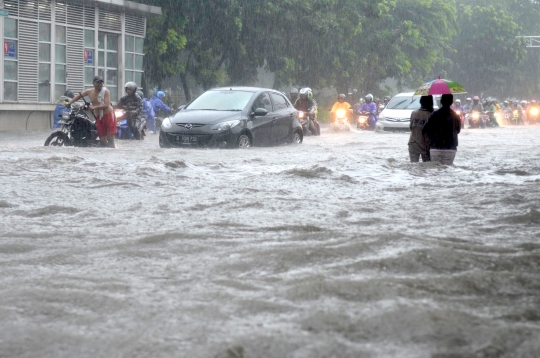 Beginilah kondisi banjir setinggi 60 cm di Pendongkelan