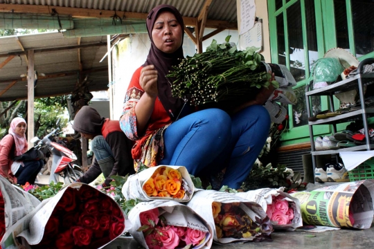 Berkah Hari Valentine bagi petani bunga mawar