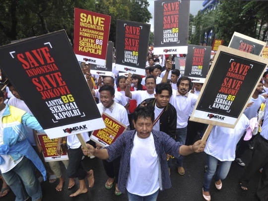 Aksi massa dukung BG jadi Kapolri di Istana