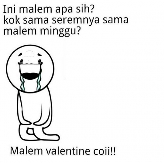 Ini meme ledek jomblo kesepian saat Valentine yang bikin ngakak