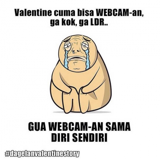 Ini meme ledek jomblo kesepian saat Valentine yang bikin ngakak