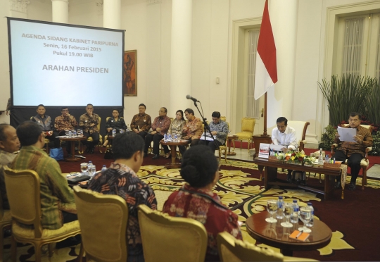 Jokowi-JK pimpin sidang kabinet paripurna di Istana Bogor