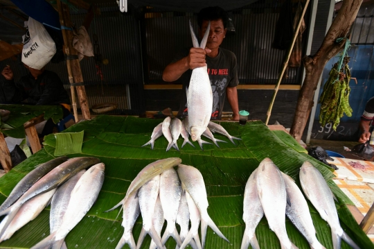Jelang Imlek, ikan bandeng Pasar Bunga Rawa Belong ramai diburu