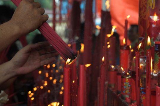 Melihat perayaan Imlek 2566 di vihara Petak Sembilan