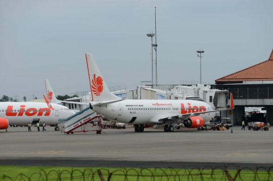 Aktivitas pesawat Lion Air di Bandara Soekarno-Hatta