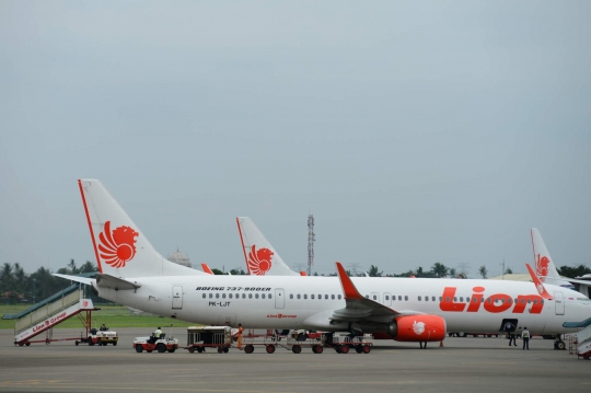 Aktivitas pesawat Lion Air di Bandara Soekarno-Hatta