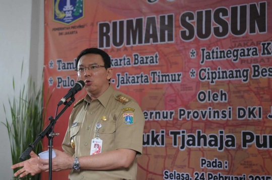 Secara simbolis, Ahok resmikan empat rusunawa baru