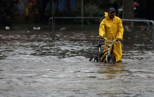 Parahnya banjir melanda kota terbesar di Brasil