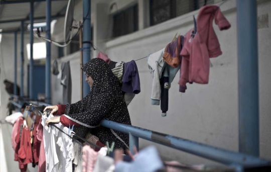 Meratapi kehidupan warga Gaza masih mengungsi di gedung sekolah