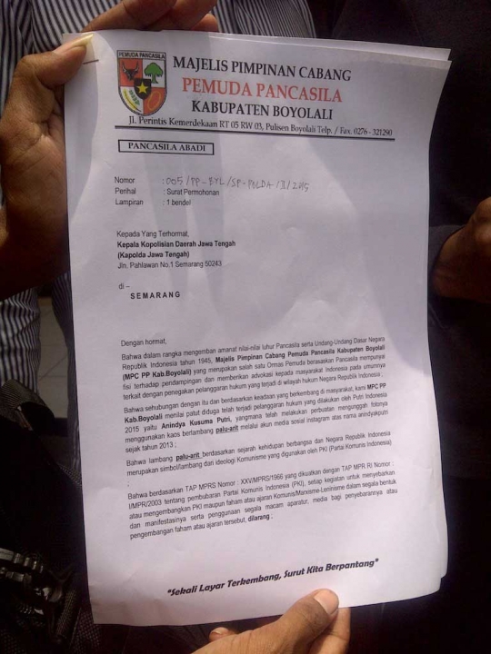 FPI laporkan Putri Indonesia 2015 ke Polisi