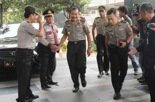 Plt Kapolri Badrodin Haiti hadiri rapat penegakan hukum di KPK