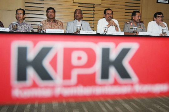 Pimpinan lembaga hukum umumkan hasil rapat koordinasi di KPK