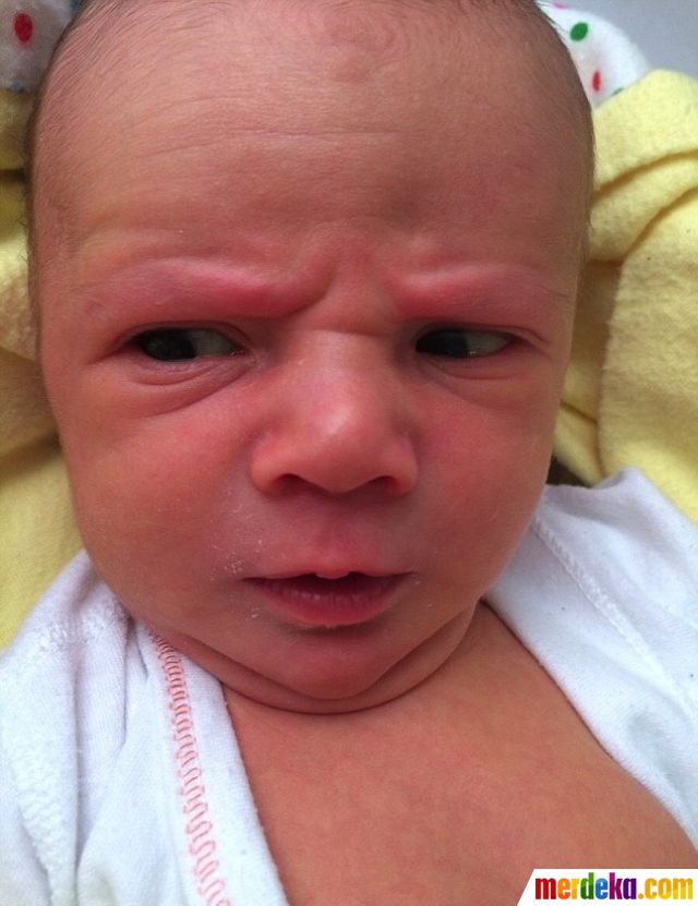 Foto : Berekspresi cemberut, wajah bayi-bayi yang lucu ini 