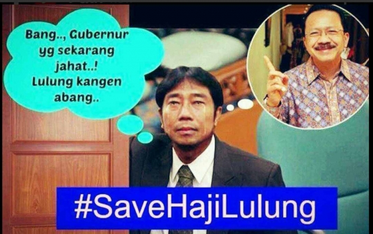 Meme-meme #SaveHajiLulung makin kocak di media sosial