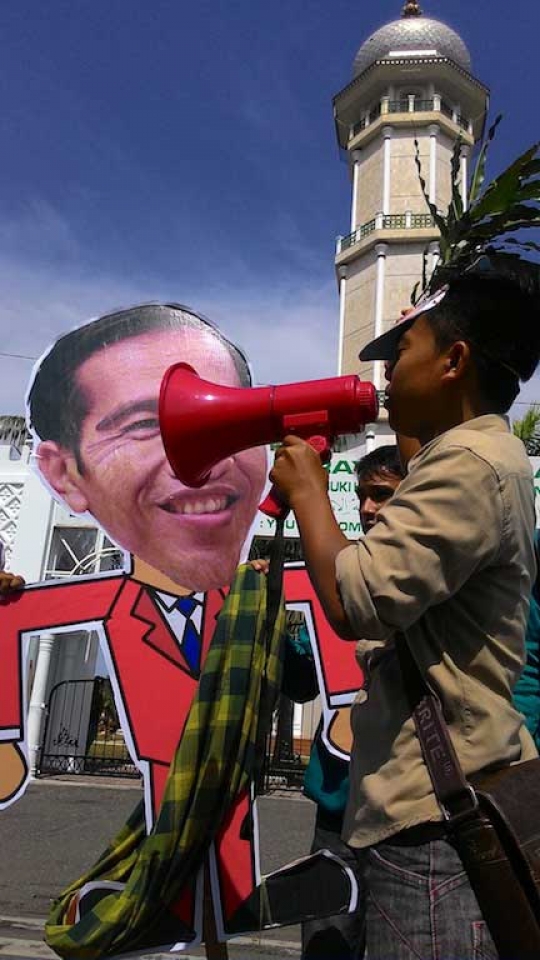 Aksi demo mahasiswa Aceh 'bangunkan' Jokowi dari tidur